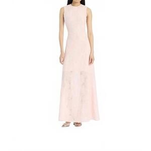 rotate floral mesh strapless maxi dress Remain Birger Christensen Floral Mesh Strapless Gown - Black